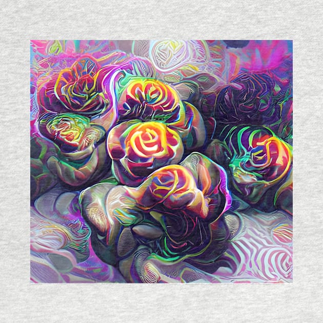 Psychedelic Roses by Mihadom